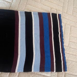 Saturday Sunday Anthropologie black dress with blue XS